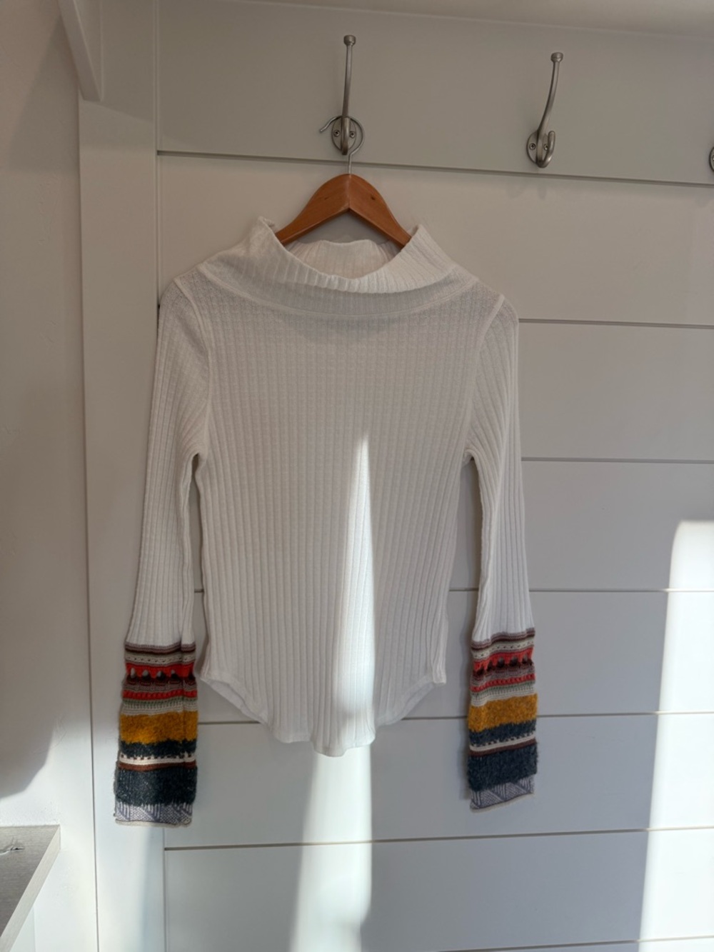 Free People Mixed-Up Cuff Thermal Top Large - Picture 3 of 9